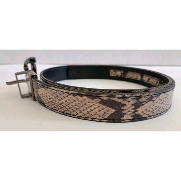 Nine West Reversible Belt Womens Size Small Snake Skin Faux Leather New - Picture 2 of 11